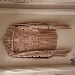 NWT, Carapace Blush Laser Cut Shrug